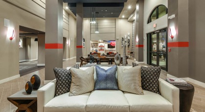 Elegant clubhouse with ample plush seating 