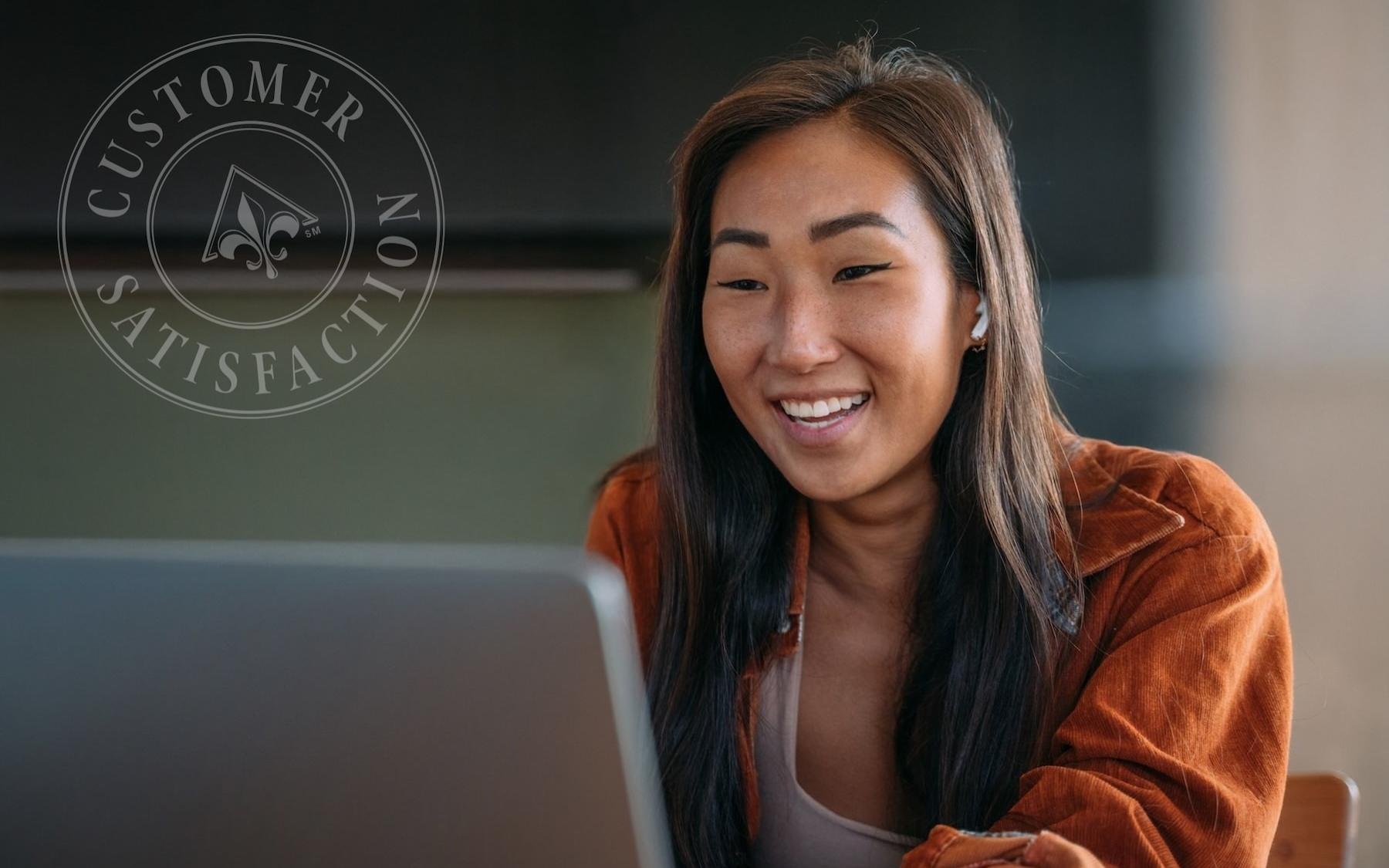 a woman smiling at the camera