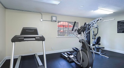 Fitness center with a variety of cardio and weight machines