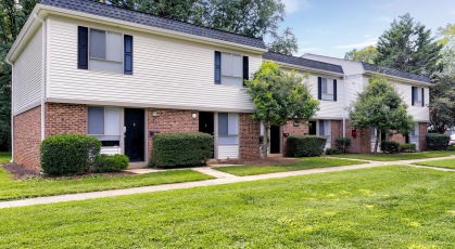 Brook Hill Townhouse Apartments is a two-story apartment complex