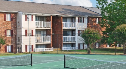 Expansive Tennis Court