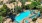 Ariel view of pool and jacuzzi 