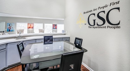 Dining area in the clubhouse kitchen area