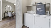 Washer and dryer included and laundry closet for extra storage