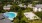 aerial view of pool and sand volleyball 