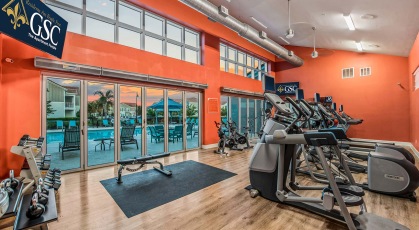 Spacious fitness center