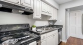 Kitchen with stainless steel appliances