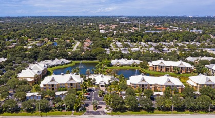 Aerial view of Marigot Bay