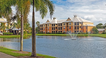 Walking path along lake with views of Marigot Bay