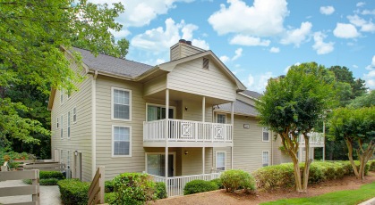 Exterior building with balconies and porches