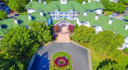 Old Buckingham Station aerial view 