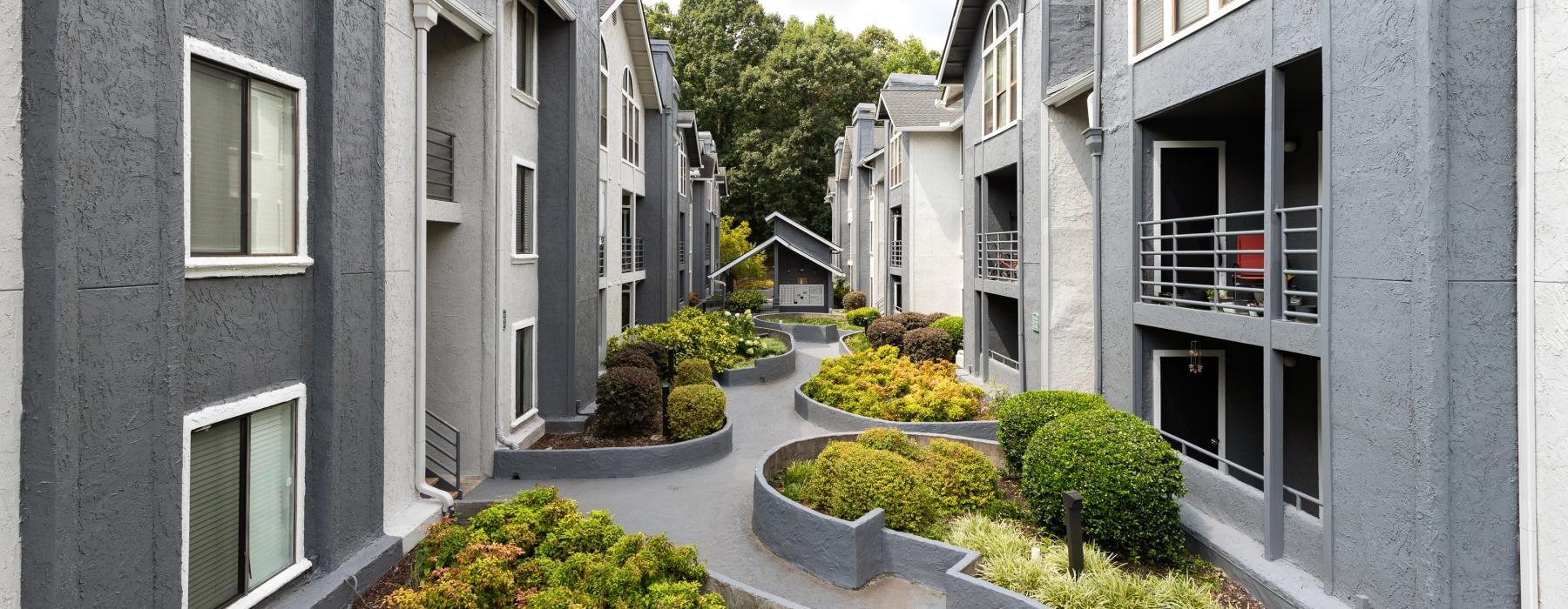 a path between buildings