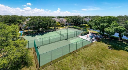 Outdoor tennis and basketball courts