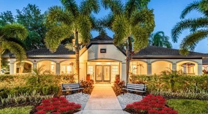 Clubhouse entrance exterior