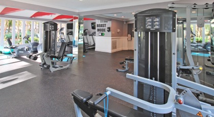 Fitness center with a variety of cardio and weight machines