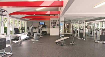 Fitness center with a variety of cardio and weight machines