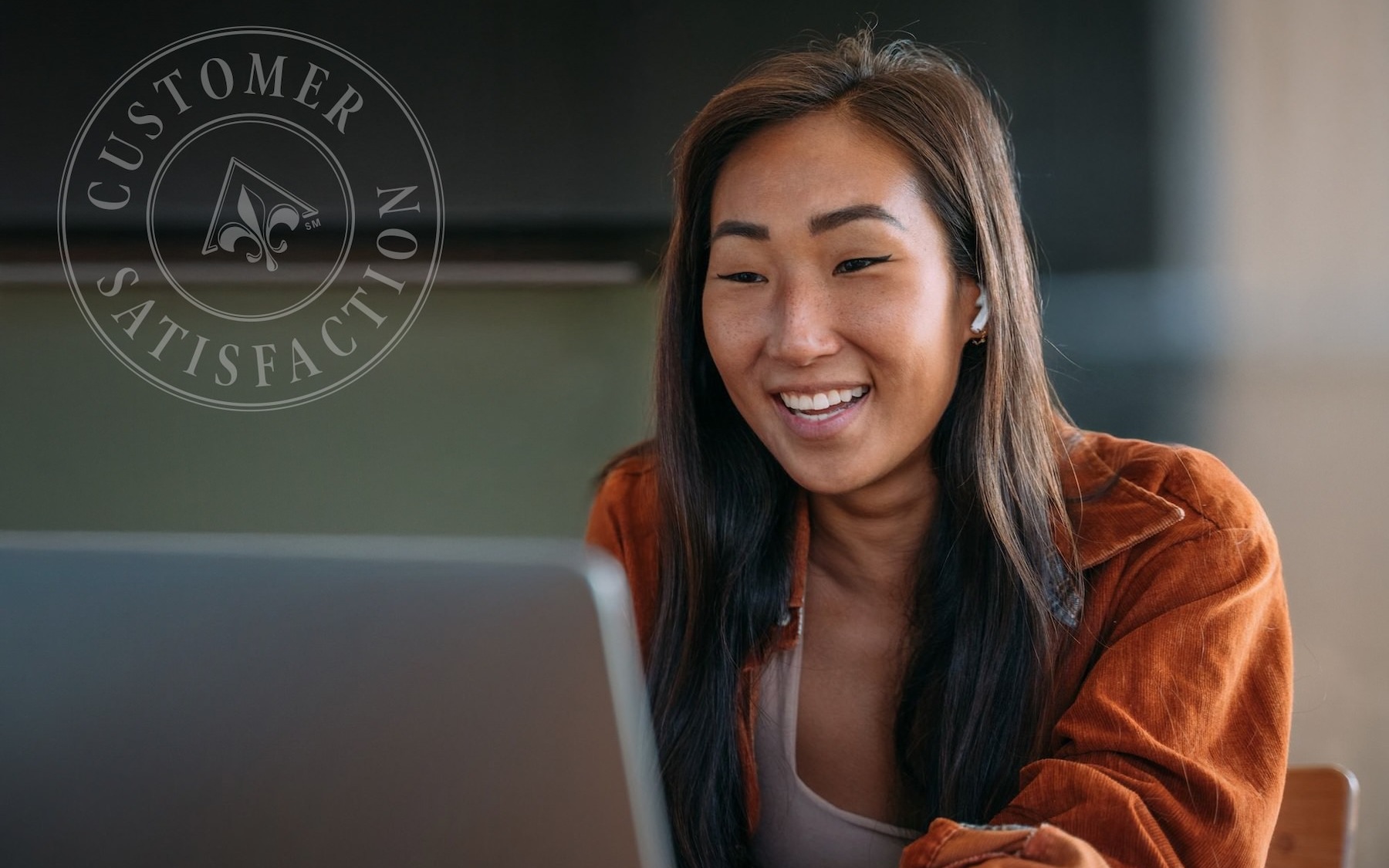a woman smiling at the camera