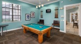 Resident game room with pool table