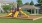 Playground with slides and climbing equipment
