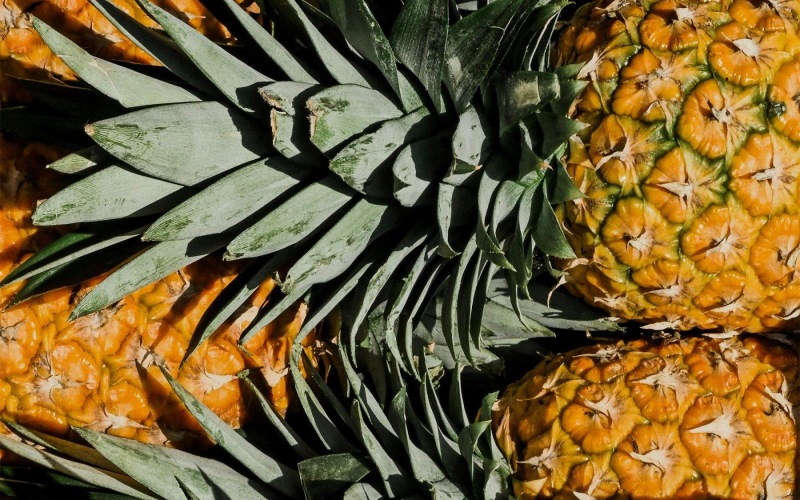 a group of pineapples