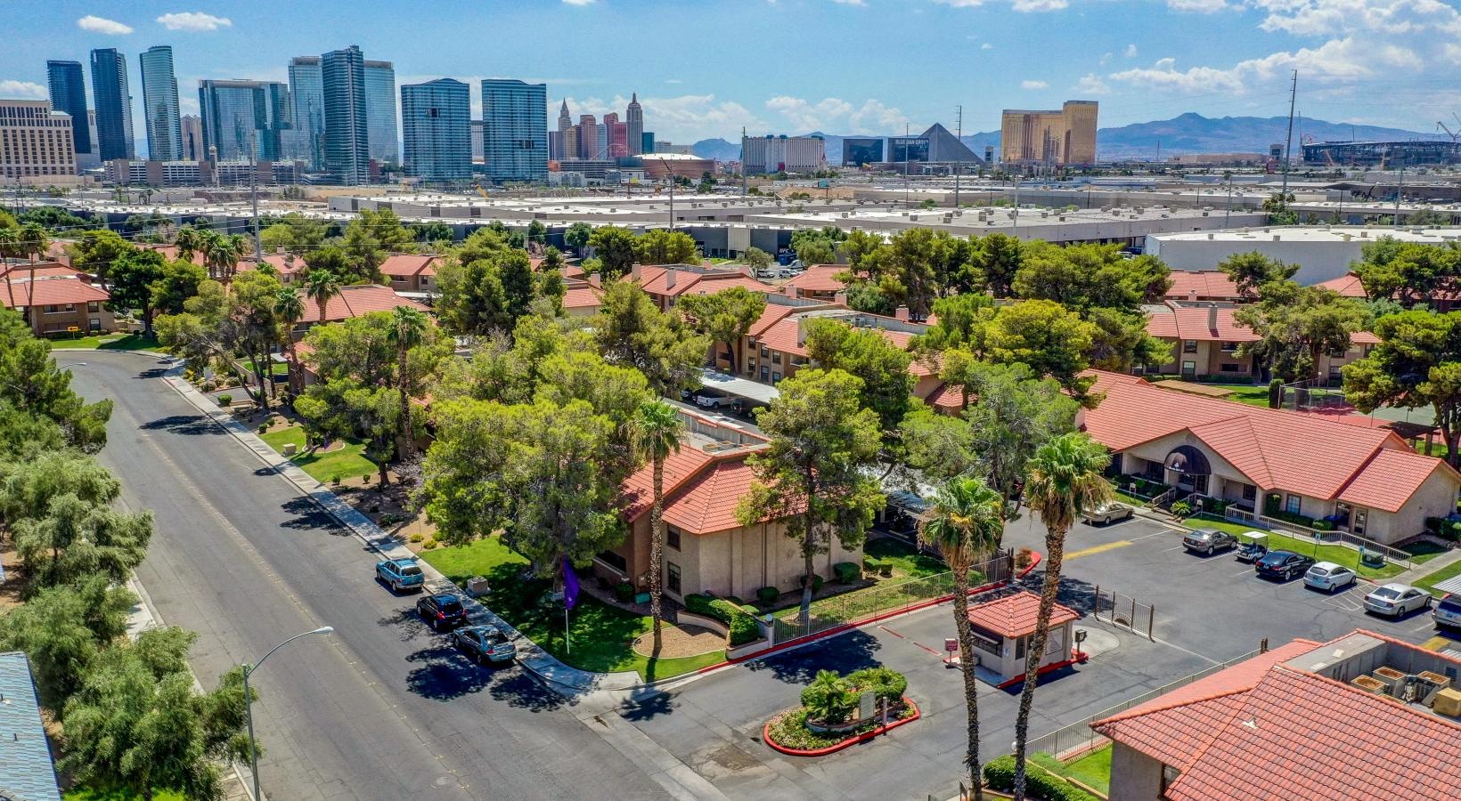 Aerial view of Rancho Del Sol and the Las Vegas skyline